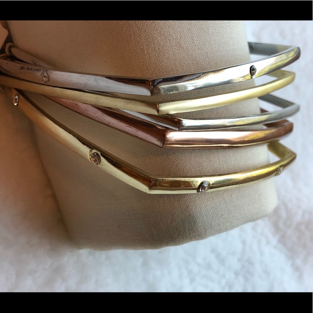 NWT Set of 5 mixed metal bangle bracelets!